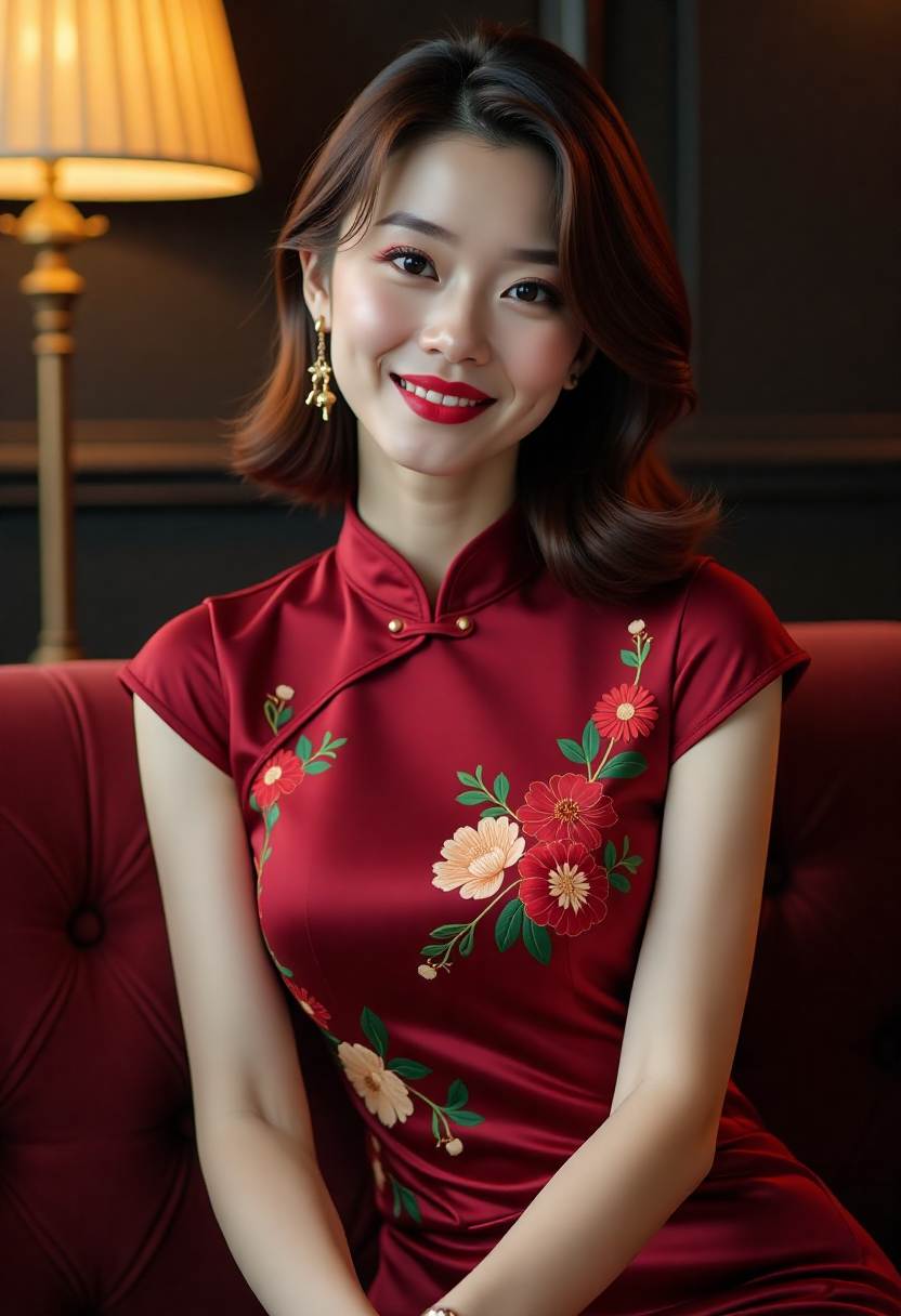 女性在公园长椅上看书